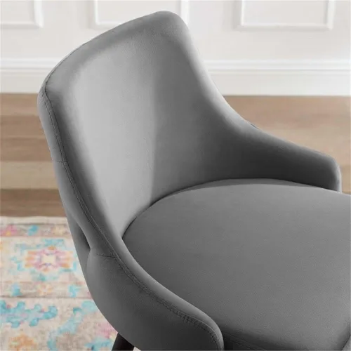 Vista 7 de Modway Adorn Performance - Taburete de terciopelo para mostrador, color gris