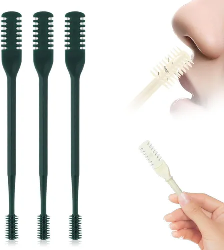 Vista 7 de Teamoda Cortador de pelo nasal para mujeres y hombres, removedor de vello de nariz manual giratorio 360º 2026, cuchillo de doble cara, artículos