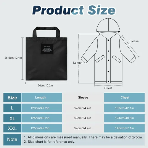 Vista 7 de LAMA Chubasqueros largos para mujer, impermeable, plegable, con capucha, rompevientos, ligera, ajustable, para exteriores
