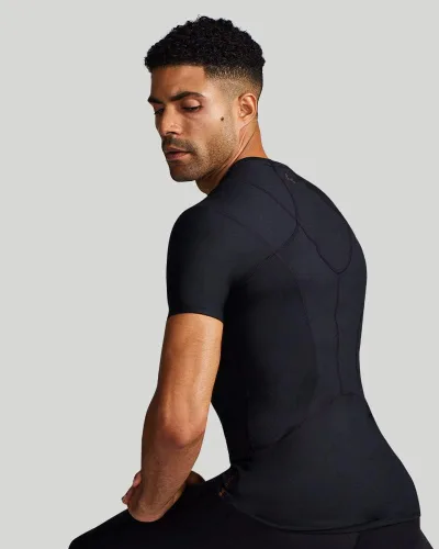 Vista 11 de Tommie Copper Camiseta de compresión con corrector de postura para hombre, con protección solar UPF 50