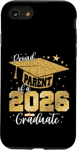 Vista 18 de Proud Parent of a Class of 2026 Graduate Senior Graduation Case for iPhone 16