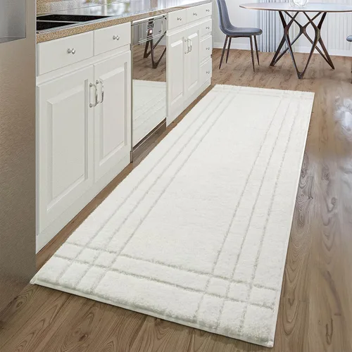 Vista 10 de Alfombras de baño negras, pequeñas alfombras de baño antideslizantes, alfombra de baño suave y peluda lavable para bañera y ducha, 18x24 Tapete