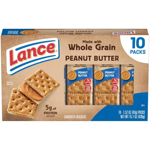 Vista 24 de Lance - Galletas saladas tipo sándwich, Captain's Wafers, paquete variado, 10 paquetes individuales, 6 sándwiches en cada uno