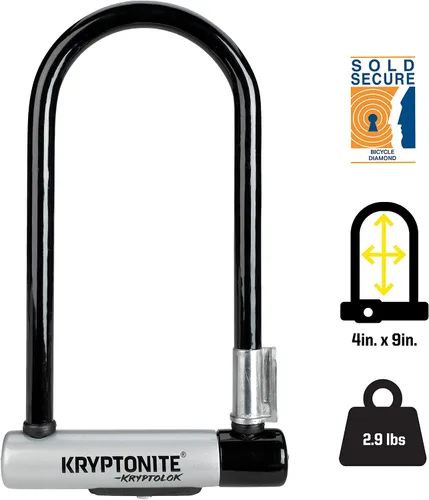 Vista 3 de Kryptonite Kryptolok - Candado en U, 1/2 pulgada (12.7 mm), con arco de cierre en U flexible. Bike-U-Lock