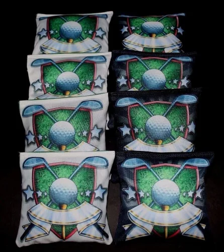 Vista 4 de BackYardGamesUSA Custom Firefighter Maltese Fire Ladder Flames Set of 8 Regulation Custom Cornhole Bags B8