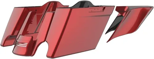 Vista 50 de Cubiertas laterales de alforjas estiradas para motocicleta, extensión extendida para Harley Touring 2014+ - Whisky ámbar Amber Whiskey