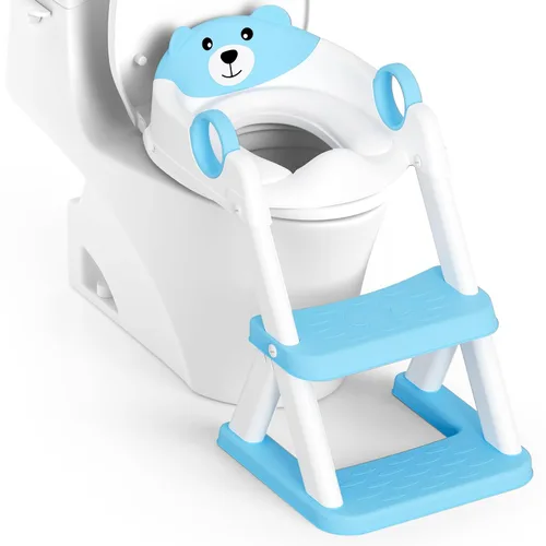 Vista 18 de Asiento de Entrenamiento de Baño, Asiento de Inodoro Mejorado para Niños y Niñas, Asiento de Entrenamiento de Baño 2 en 1 para Niños, Asiento