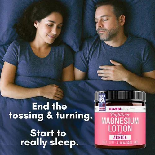 Vista 5 de Magnum Solace Loción nocturna de magnesio con árnica – Alivio calmante y relajación, magnesio altamente concentrado para músculos y articulaciones