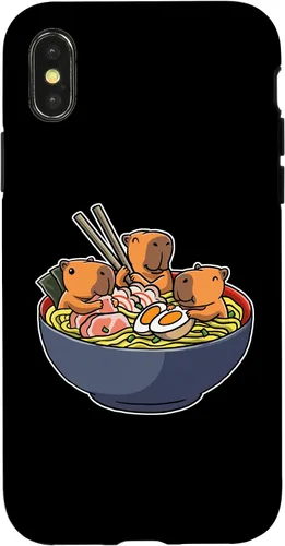 Vista 5 de Capybara Eating Ramen Funda para iPhone 17