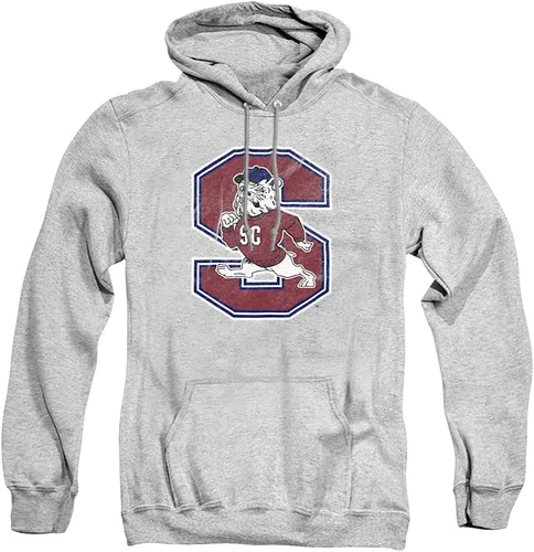 Vista 139 de Distressed College Primary Logo Adult Pullover Hoodie Collection 1 Universidad Estatal de Albany