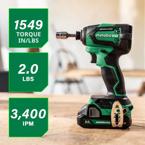 Vista 2 de Metabo HPT 18V Cordless Brushless, Impact Driver Kit, WH18DEX