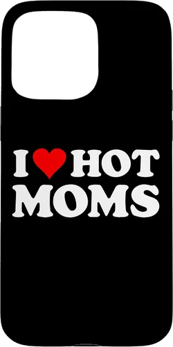 Vista 28 de Funda con texto en inglés "I Love Hot Moms Red Heart para iPhone 16