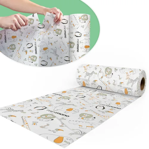Vista 10 de Minimono Tapete de salpicaduras para bebé debajo de la silla alta – 30 alfombrillas desechables e impermeables – 40 x 47 pulgadas tapete