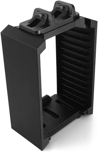 Vista 2 de TNP PS4 Stand + Controller Charger + Game Storage Organizer - Vertical Dock Charge Charging Station for DualShock Controller, Bluray Game Case