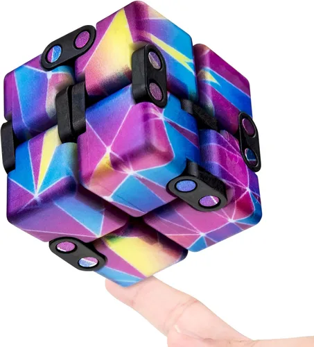 Vista 25 de WUQID Infinity Cube - Juguete antiestrés para niños y adultos, bonito, pequeño, accesorio único para aliviar la ansiedad y pasar el tiempo