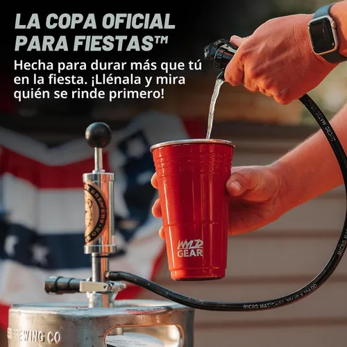 Vista 3 de Wyld Gear Taza de fiesta de 16 onzas, de acero inoxidable, reutilizable