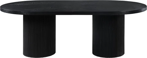 Vista 10 de Meridian Furniture Mesa de comedor de madera de roble negro Belinda