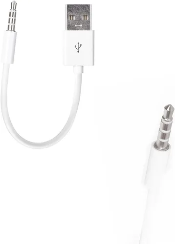 Vista 2 de iAbler Cable para iPod Shufle, paquete de 2 conectores de 0.138 in a USB, cargador de alimentación USB, cable de transferencia de datos para iPod