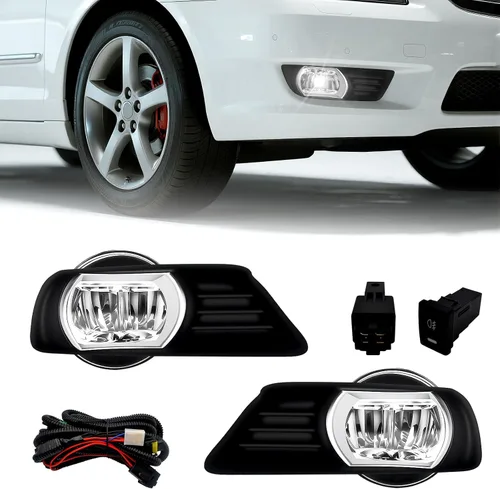 Vista 25 de Luces antiniebla de conducción compatibles con lámparas de parachoques delantero Honda CRV 2007 2008 2009 con bombillas halógenas H11 de 12 V 55 W