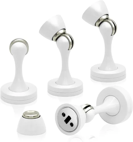 Vista 14 de Topes magnéticos para puerta, topes de puerta negros para la parte inferior de la puerta, montaje en pared, protector de pared magnético resistente