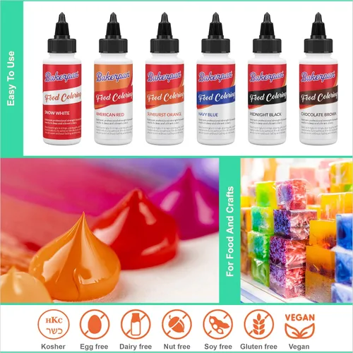 Vista 3 de Bakerpan Colorante alimentario azul marino para hornear, colorante alimentario de gel azul para glaseado real, colorante alimentario de 2 onzas