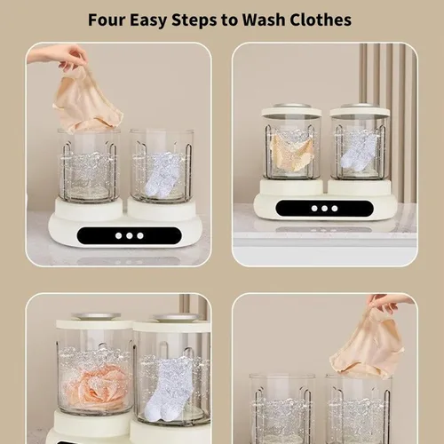 Vista 6 de Twin Tub Washing Cup 2000ML Capacidad Doble Cubo Lavadero Sistemas para ropa separada con motor potente