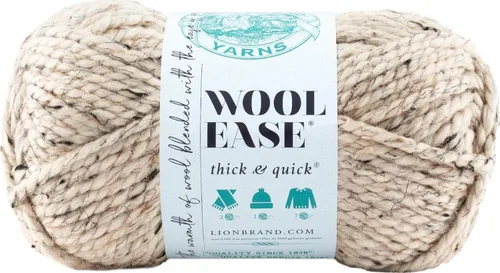 Vista 47 de Lion Brand Yarn - Ovillo de lana Wool-Ease Thick & Quick color fuerza aérea Super Bulky Wool Acrylic Blend Fiber for Soft Hats, Sweaters, Chunky