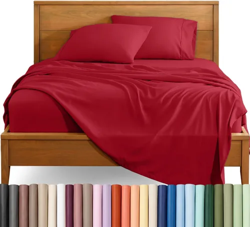 Vista 54 de Bare Home Juego de Sábanas Twin - Sábanas de Cama de Microfibra Ultra-Suave 1800 - Doble Cepillado - Bolsillos Profundos - Ajuste Fácil - Extra