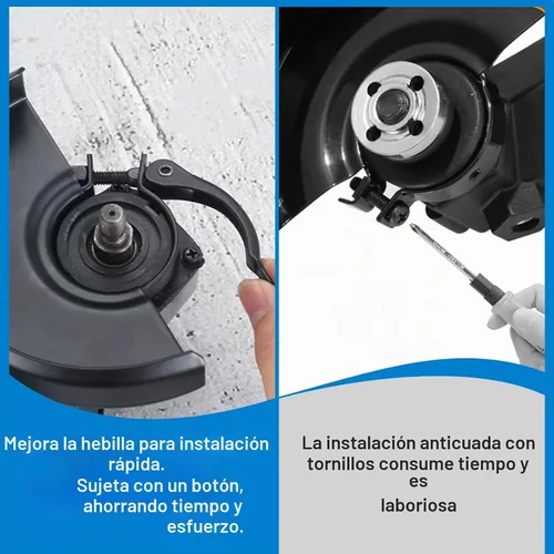 Vista 7 de Protector de amoladora angular de 5 pulgadas y 125mm para amoladora Dewalt 4 1/2 397661-01 de metal ajustable cubierta protectora de repuesto