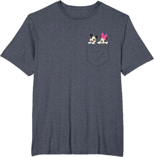 Vista 61 de Disney Mickey & Minnie Mouse - Camiseta de bolsillo pequeño para pareja