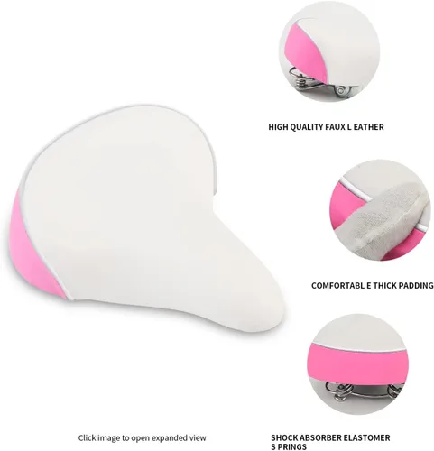 Vista 2 de Asiento ancho de bicicleta para niñas, morado y rosa