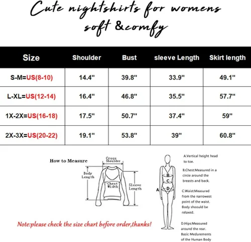 Vista 5 de ENJOYNIGHT Camisón de dormir para mujer, camiseta de dormir de manga corta para dormir, camisón de algodón