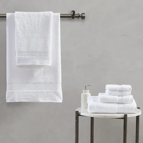 Vista 9 de Madison Park SIGNATURE Luce - Lujoso juego de toallas de baño 100% algodón egipcio, sedosas, suaves y altamente absorbentes, calidad de spa premium