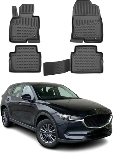 Vista 13 de OMAC Alfombrillas de maletero para Mazda CX-5 2013-2016, impermeables, traseras, TPE, negras