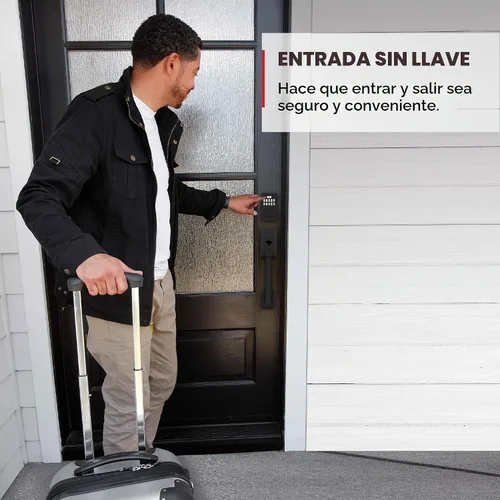 Vista 3 de Kwikset SmartCode 260 - Cerradura de puerta con teclado electrónico sin llave con entrada automática, códigos de usuario personalizados, seguridad