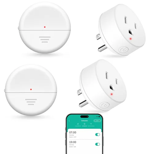 Vista 125 de NineLeaf - Enchufe de salida de control remoto, interruptor de luz de encendido y apagado inalámbrico desmontable 500FT Light Plug Decorator