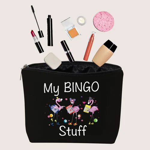 Vista 3 de JXGZSO Divertido B Lover Regalo Jugador Regalo Mi B Cosmético B Cosmético B Bolsa De Maquillaje B Regalo Jugador, negro ( B Black )