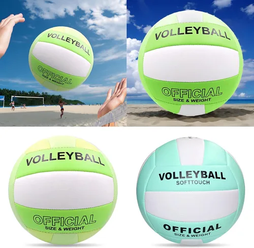 Vista 2 de hejhncii Balones de voleibol impermeables para interiores y exteriores, tamaño oficial 5, juego de entrenamiento deportivo, juego de pelota