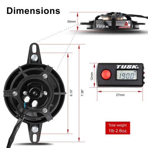 Vista 6 de Kit de ventilador de radiador digital Tusk Universal