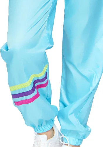Vista 4 de Leg Avenue Traje deportivo de 2 piezas para mujer de los años 80 con enterizo diadema Multi