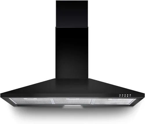 Vista 11 de [Usado] SNDOAS Campana extractora de 24 pulgadas, 450 CFM Campana extractora negra para montaje en pared, Campana extractora de cocina convertible
