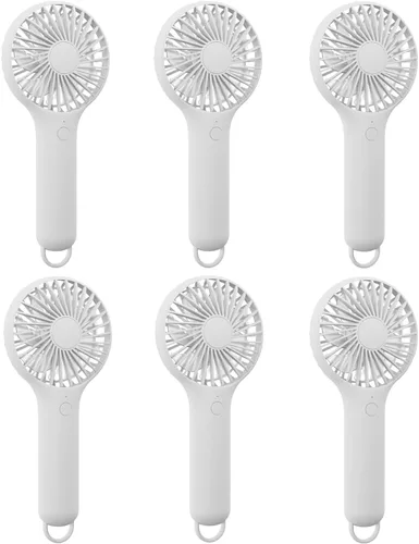 Vista 7 de QQT Mini Ventilador de Mano, Pequeño Enfriador Personal con 3 Velocidades, Portátil a Batería, Secador de Pestañas de Maquillaje Recargable por USB