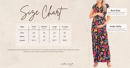 Vista 5 de Vestido de maternidad de manga corta para mujer, fabricado en EE.UU.