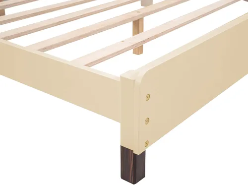 Vista 7 de Quarte Cama de plataforma de madera de tamaño matrimonial para niños con cabecera en forma de casa y luces nocturnas activadas por movimiento,