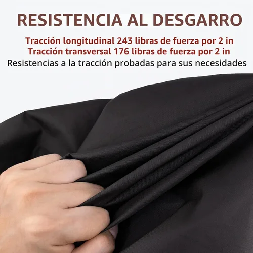 Vista 6 de iBirdie Funda para Muebles de Patio Exterior que se Ajusta a Sofás Seccionales en Forma de L de 100" x 130", 99" x 128", 98" x 126", Impermeable