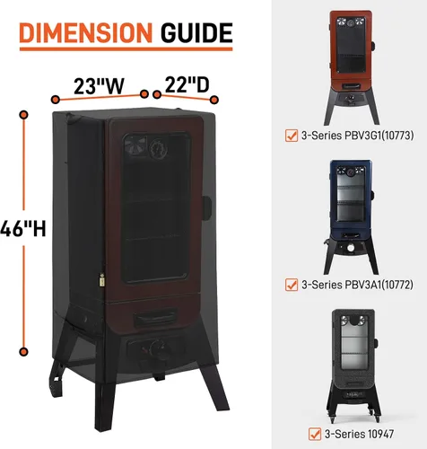 Vista 2 de Arcedo Cubierta para parrilla compatible con Pit Boss PBV3G1 - Cubierta para parrilla vertical Pit Boss PBV3G1, resistente al agua, para parrilla