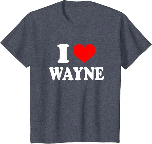 Vista 83 de Wayne - Camiseta I Heart Wayne - I Love Wayne, Negro, S