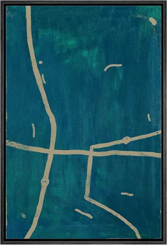 Vista 27 de IDEA4WALL Lienzo enmarcado para pared, acuarela pastel, cordillera, valle, ilustraciones abstractas, naturaleza, arte moderno, bohemio, decorativo