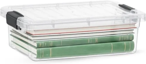 Vista 54 de Superio Mini contenedor de almacenamiento de plástico para crayón, suministros de arte y estuche de costura, organizador pequeño apilable