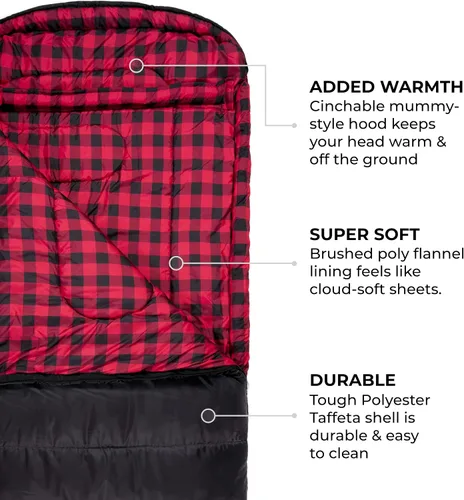 Vista 4 de Teton Celsius XXL Sleeping Bag, Cold Weather Sleeping Bags for Adults and Kids, Camping Made Easy and Warm. Compression Sack Included